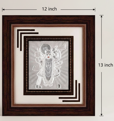Shree Nathji Frame - 999 Pure silver , 12 x 13 Inch