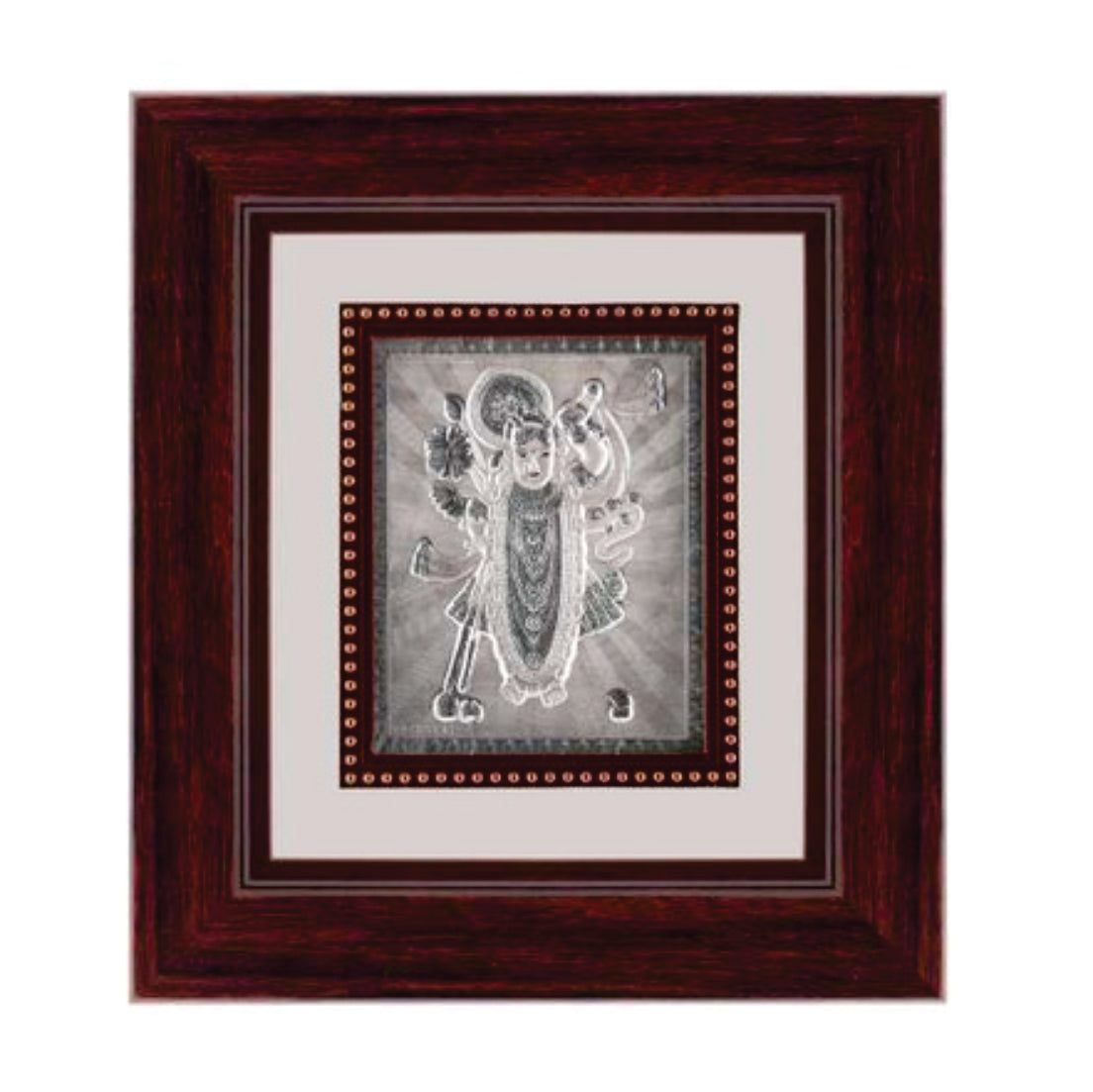 Shree Nathji Frame - 999 Pure silver , 9 x 10 Inch