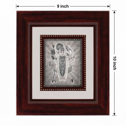 Shree Nathji Frame - 999 Pure silver , 9 x 10 Inch