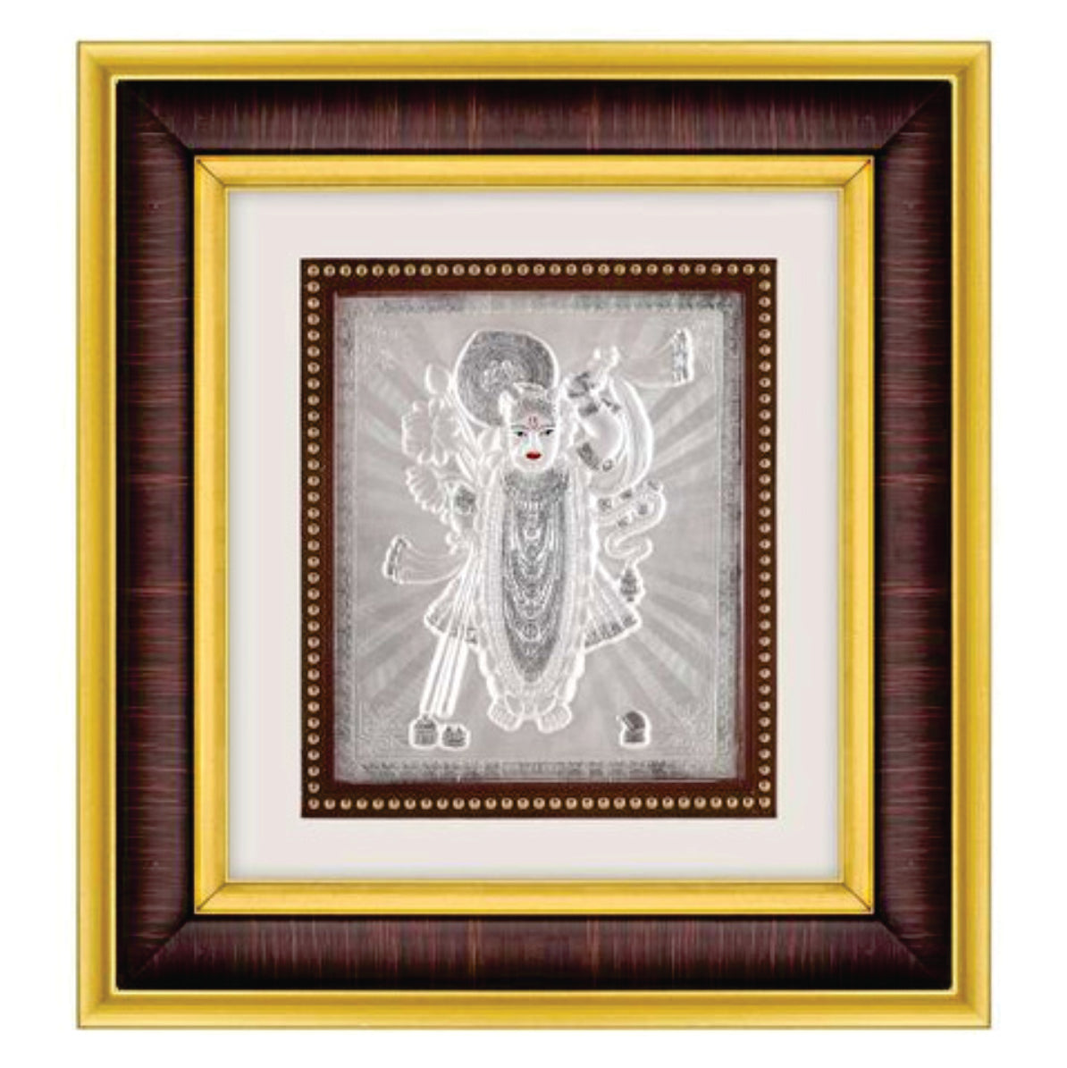 Shree Nathji Frame - 999 Pure silver , 10 x 11 Inch