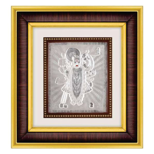 Shree Nathji Frame - 999 Pure silver , 10 x 11 Inch
