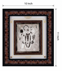 Shree Nathji Frame - 999 Pure silver , 10 x 11 Inch