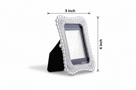 Bajrang Bali Frame - 999 Pure silver , 3 x 4 Inch