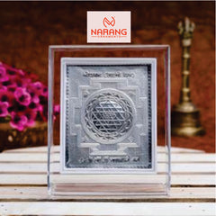 Shree Yantram Frame - 999 Pure silver , 3.5 x 4.5 Inch