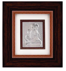 Swami Narayan Frame - 999 Pure silver , 7 x 8 Inch