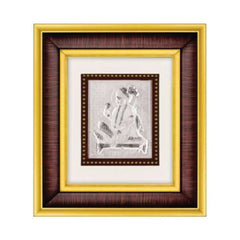 Swami Narayan Frame - 999 Pure silver , 7 x 8 Inch