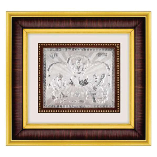Tri Murti (L.G.S.) Frame - 999 Pure silver , 10 x 11 Inch