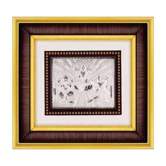 Tri Murti (L.G.S.) Frame - 999 Pure silver , 8.5 x 9.5 Inch