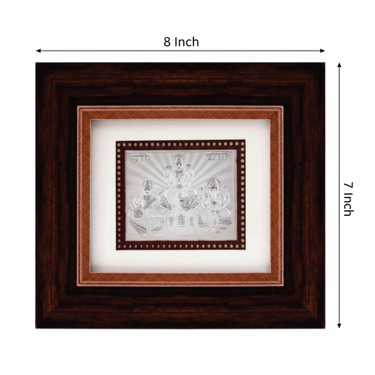 Tri Murti (L.G.S.) Frame - 999 Pure silver , 7 x 8 Inch