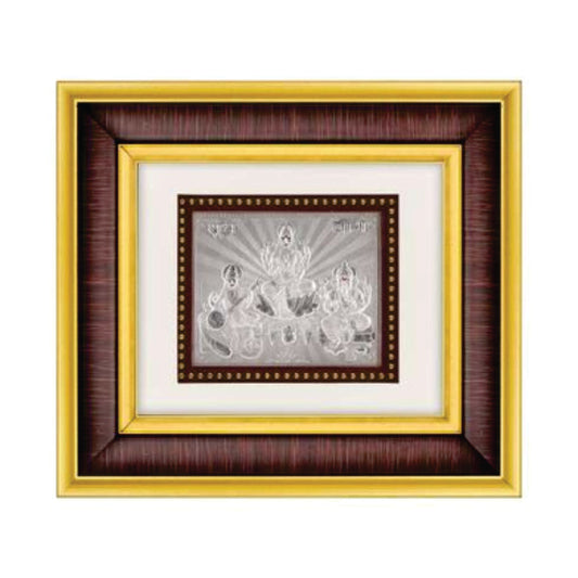 Tri Murti (L.G.S.) Frame - 999 Pure silver , 7 x 8 Inch