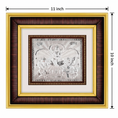 Tri Murti (L.G.S.) Frame - 999 Pure silver , 10 x 11 Inch